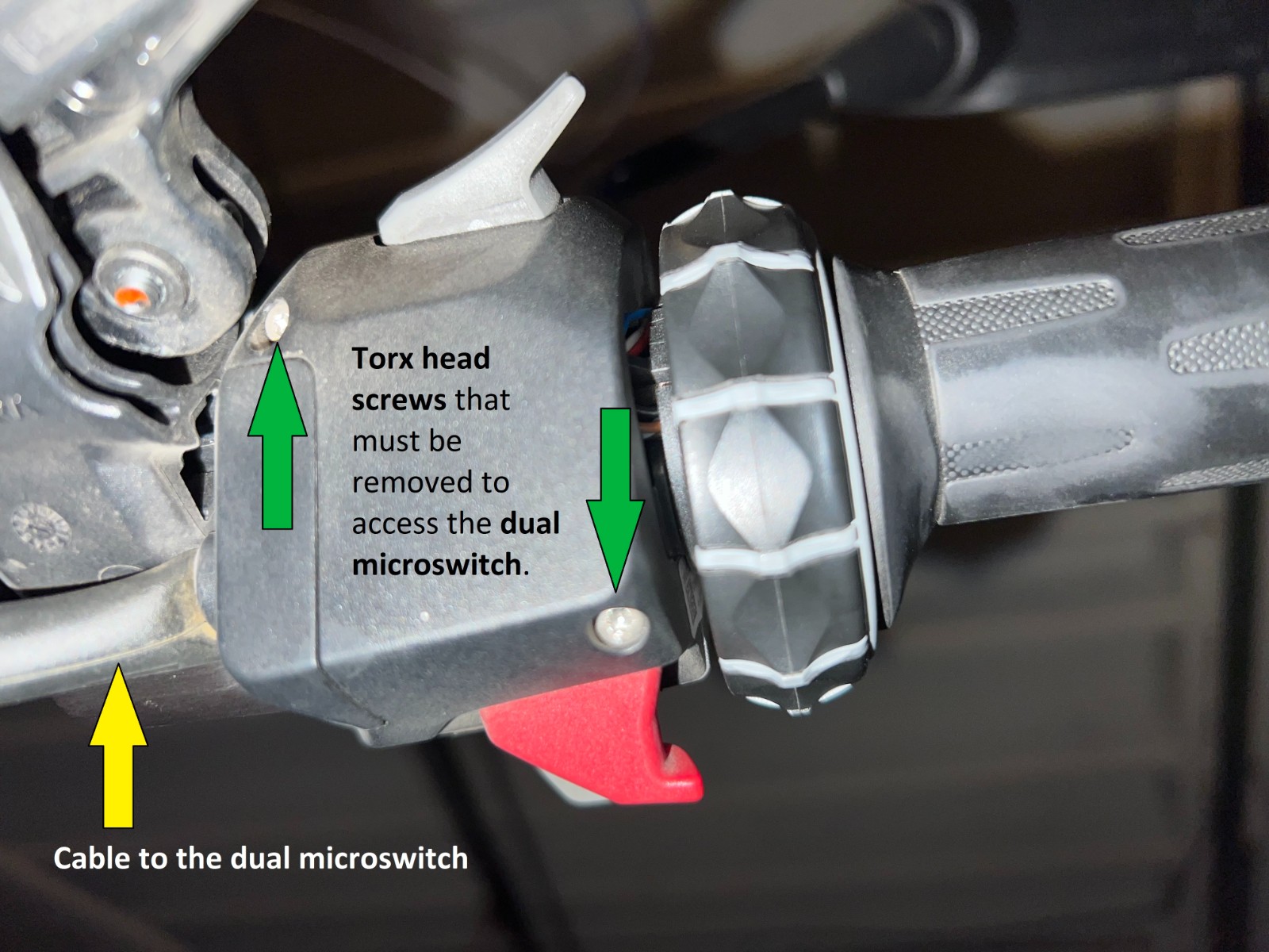 Clutch switch torx screw heads_19Oct'22